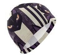 Tribal Style Black Cats swimming for ladies Short Hair waterproof swim caps for women swimming Hair Protection and Drag Reduction gorras para natacion mujer