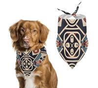 Tribal Style Pattern Pet Scarf Adjustable Pet Accessories Triangular Scarf Washable Floral Print Puppy Bib Bandana Stylish Comfortable Cat Scarves for Holiday Scarfs