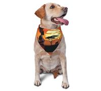 Tribal Sunset Female Form Printed Graphic Pet Triangle Scarf For Dogs & Cats, Adjustable Cute Pet Bandana For & Photo Shoots