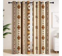 Tribal, symmetry, unique pattern Blackout Curtains - Living room Window Drapes, Timeless heritage Thermal Insulated Window Curtains