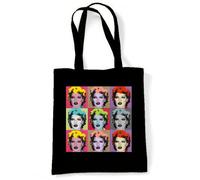Tribal T-Shirts Banksy Kate Moss Tote/Shoulder Bag (Black)