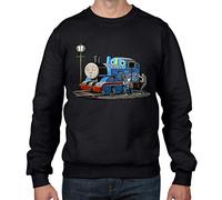 Tribal T-Shirts Banksy Thomas The Tank Engine Graffiti Men's Sweatshirt Jumper (Small, Black)