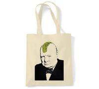 Tribal T-Shirts Banksy Winston Churchill - Turf War Tote/Shoulder Bag