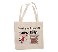 Tribal T-Shirts Blowing Out Candles Since 1951 Funny 75th Birthday Bag