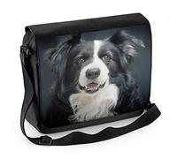 Tribal T-Shirts Border Collie Portrait Laptop Messenger Bag