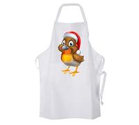 Tribal T-Shirts Cartoon Christmas Robin Chef's Cooking Kitchen Apron
