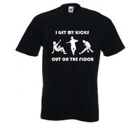 Tribal T-Shirts I Get My Kicks Out On The Floor Northern Soul T-Shirt (Small, Black)