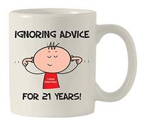 Tribal T-Shirts Ignoring Advice for 21 Years Men's 21st Birthday Ceramic Mug