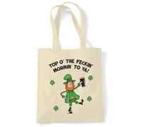 Tribal T-Shirts Leprechaun Top O' The Mornin' St. Patricks Day Tote - Shoulder Bag