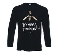 Tribal T-Shirts Mens Aleister Crowley to MEA Therion Long Sleeve T-Shirt (Small) Black