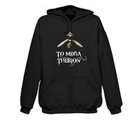 Tribal T-Shirts Mens Aleister Crowley to Mega Therion Hoody (Medium) Black