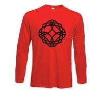 Tribal T-Shirts Mens Celtic Knot Long Sleeve T Shirt (Large, Red)
