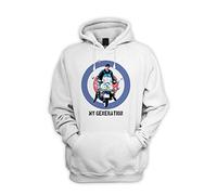 Tribal T-Shirts Mens My Generation Mod Scooter Hoody (2XL, White)