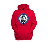 Tribal T-Shirts Mens My Generation Mod Scooter Hoody (XL, Red)