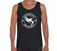 Tribal T-Shirts Mens Northern Soul Keep The Faith Dancer Logo Vest Top (Small, Black)