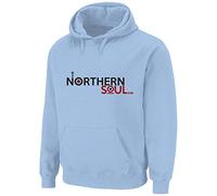 Tribal T-Shirts Mens Northern Soul Logo Hoody (Medium, Light Blue)