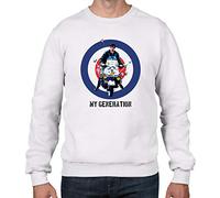 Tribal T-Shirts My Generation Men's Sweatshirt Jumper (XL, White)