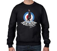 Tribal T-Shirts Northern Soul Dancer Mod Target Men's Sweatshirt Jumper (Large, Black)