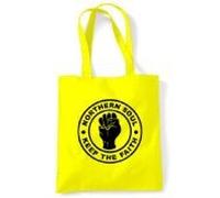 Tribal T-Shirts Northern Soul Keep The Faith Tote/Shoulder Bag (Yellow)