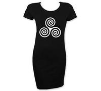 Tribal T-Shirts Womens Celtic Spiral Dress (Small, Black)