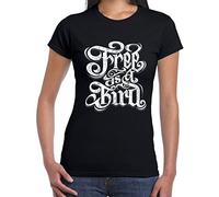 Tribal T-Shirts Womens Free as a Bird T-Shirt (Large, Black)