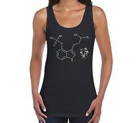 Tribal T-Shirts Womens Psilocybin Chemical Formula Magic Mushrooms Vest Top (Medium, Red)