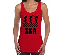 Tribal T-Shirts Womens Ska Dancers Vest Vest Top (Medium, Red)