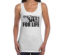 Tribal T-Shirts Womens Ska'd for Life Ska Vest Vest Top (Medium, White)