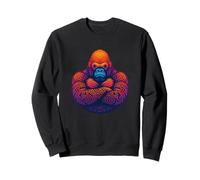 Tribal Tatoo Gorilla Face Fierce Jungle Vibe Art Sweatshirt