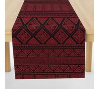 Tribal Tribe Table Runner Geometric Polygon Table Cloth Wrinkle Resistant Aztec Arrow Table Decor Antifouling Kitchen Dining Mat 40x140 cm