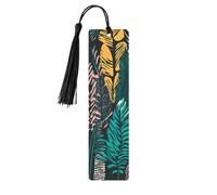 Tribal Tropical Jungle Forest Palm Tree Wooden Bookmark Book Lovers Tassels Crafts Accessories Reading Book Club Party