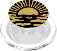 Tribal Vintage Sunset Waves Retro Distressed Sun PopSockets PopGrip for MagSafe