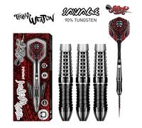 Shot! Tribal Weapon Savage 90% Tungsten Barrels Steel Tip Darts 24 g Professional Darts for Bristle Dartboard