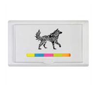 'Tribal Wolf Side View' Sticky Note Ruler Pad (ST00038799)