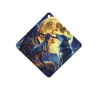 Tribal Wolf Song Native American Car Air Freshener Decorative Hanging Aromatherapy Tablets for Car Trucks Rhombus