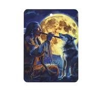 Tribal Wolf Song Native American Car Air Freshener Decorative Hanging Aromatherapy Tablets for Car Trucks Square