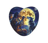 Tribal Wolf Song Native American Car Air Freshener Decorative Hanging Aromatherapy Tablets for Car Trucks Love form