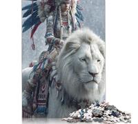 Tribal Woman Adults Fun 500 Pieces Wooden Jigsaw Puzzles Stress Relief Education Game Home Decoration Toy Intellectual Game Relaxation And Intelligence 500pcs (52x38cm)