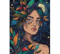 Tribal Woman Jigsaw Puzzle 4000 Piece, Puzzles for Adults 4000, The Impossible Challenge, Jigsaw Puzzle Games Classic Educational, Wooden Puzzles, for Home Wall Decoration Gift FNKL1-82