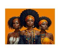 Tribal Women 1000 Pieces Mini Jigsaw Puzzle for Adults | 38x26cm Cardboard, Living Room Decor, Durable Structure, Birthday Gift, Mind Relaxation
