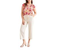 Tribal Women's Brooke Hugging Btn Fly Crop Wide Jeans Jeans