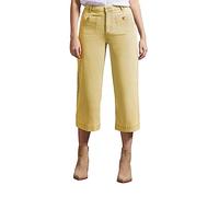 Tribal Women's Brooke Hugging Wide Leg Crop Jeans, Lime Green, 10