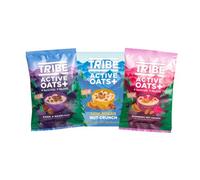 TRIBE Active Oats+ Protein Muesli - Mixed Pack (Enjoy Cold) - 24 x 60g sachets (Pack of 1)- 10g Plant Protein, High Fibre, Plant-Based Breakfast