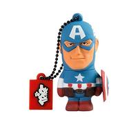 Tribe Disney Marvel Avengers Captain America 16GB USB 2.0 Flash Drive with Rubber Keyring - Blue