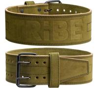 Tribe Lifting Weight Lifting Belt 5mm 100% Genuine Leather Comfortable Belt for Squats and Deadlifts Workout Belt for Men and Women Green Small 24" - 31"
