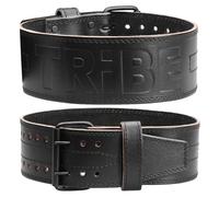 Tribe Lifting Weight Lifting Belt 5mm 100% Genuine Leather Comfortable Belt for Squats and Deadlifts Workout Belt for Men and Women Black Medium 28" - 34"