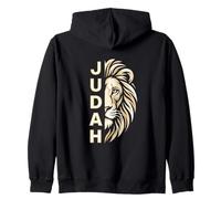 Tribe of Judah Half Face Lion Biblical Zip Hoodie