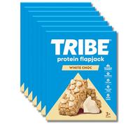 TRIBE Protein Flapjack White Choc Chip (21 x 38g) | High Protein Vegan & Gluten Free Snack | Energy Bar | Plant Based Healthy Snack | 5g Fibre Per Bar | Dairy Free & Natural