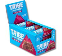 TRIBE Protein + Focus Bar - Choc Brownie - 10g Protein, 9 Energy & Focus Nutrients, Lions Mane, Plant Based, Vegan Snack & Gluten Free (60g x 12 Bars)