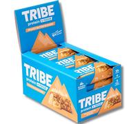 TRIBE Protein + Focus Flapjack Bars - Peanut Butter Blondie (12 x 60g) | Vegan Protein Bar | Lion's Mane, Ginseng + 9 Nutrients For Clarity & Natural Energy | High Fibre, Gluten Free Healthy Snack